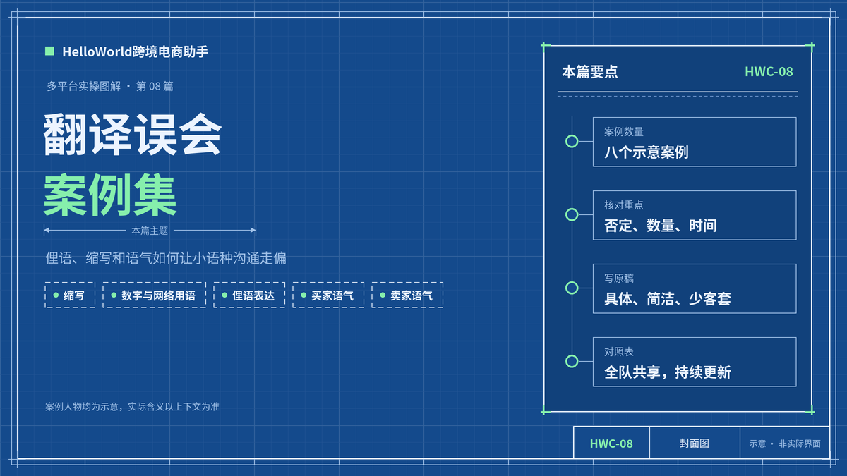 误会案例集：俚语、缩写和语气如何让小语种沟通走偏，HelloWorld跨境电商助手智能翻译的纠偏方法