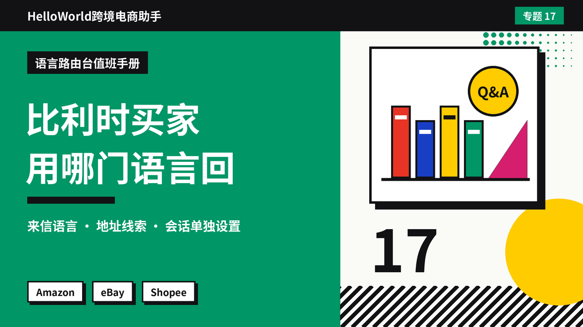 HelloWorld跨境电商助手比利时多语言买家用语路由台值班手册封面图