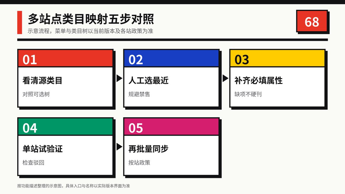 HelloWorld跨境电商助手多站点类目映射五步对照示意图