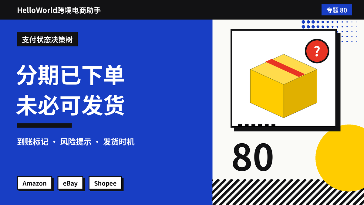 买家用Klarna等分期付款订单状态异常?HelloWorld跨境电商助手核对到账与发货时机