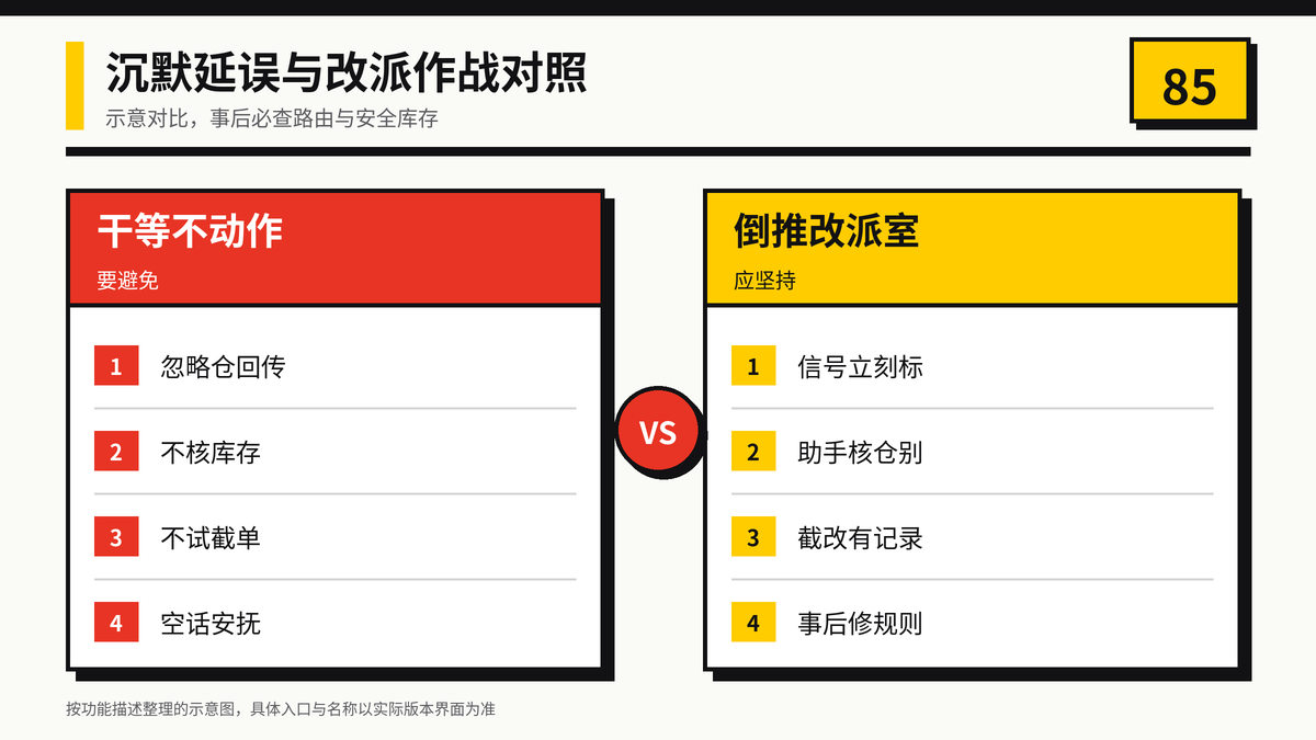 HelloWorld跨境电商助手沉默延误与改派作战对照图